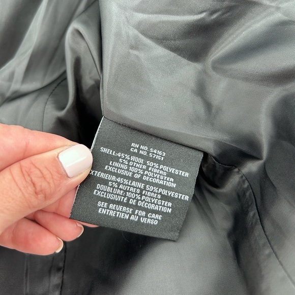 NWT Cole Haan Signature Slick Belted Long Coat Wool Blend Zip Snap Size 6 - Picture 13 of 16